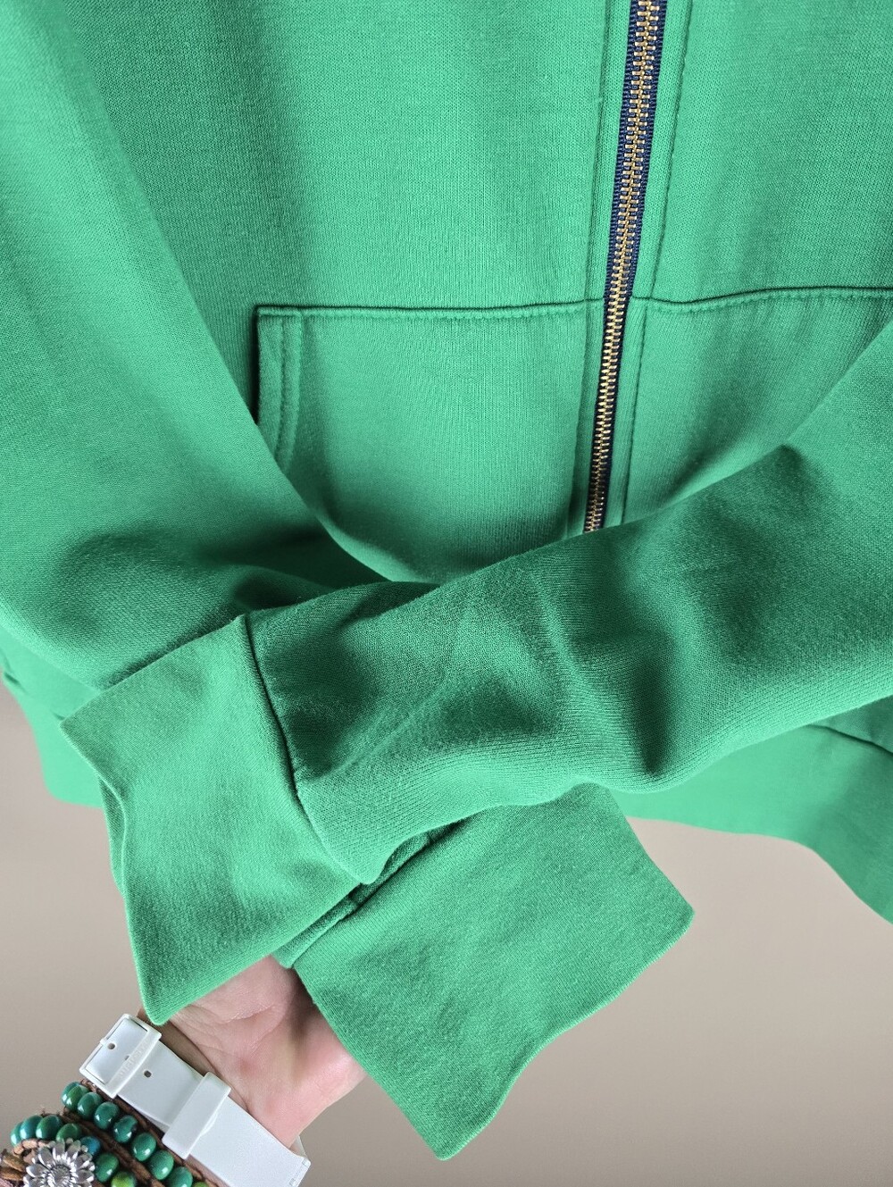 Aviator Nation 5 Stripe Green Sweatshirt XL - Picture 4 of 12